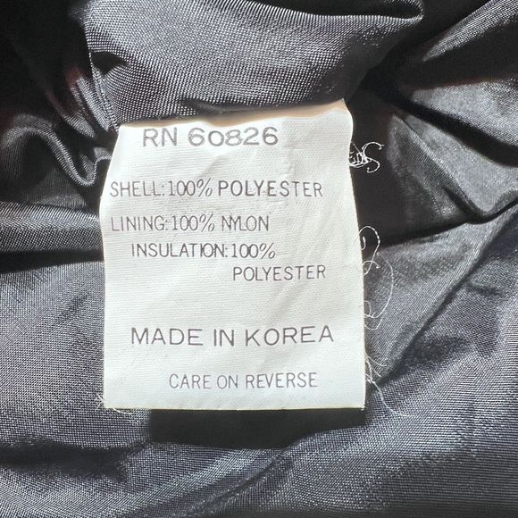 Vintage Black Bear Ski Jacket Womens 8 Purple Abstract Splash All Over Print 80s - Picture 11 of 13